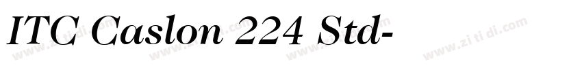ITC Caslon 224 Std字体转换
